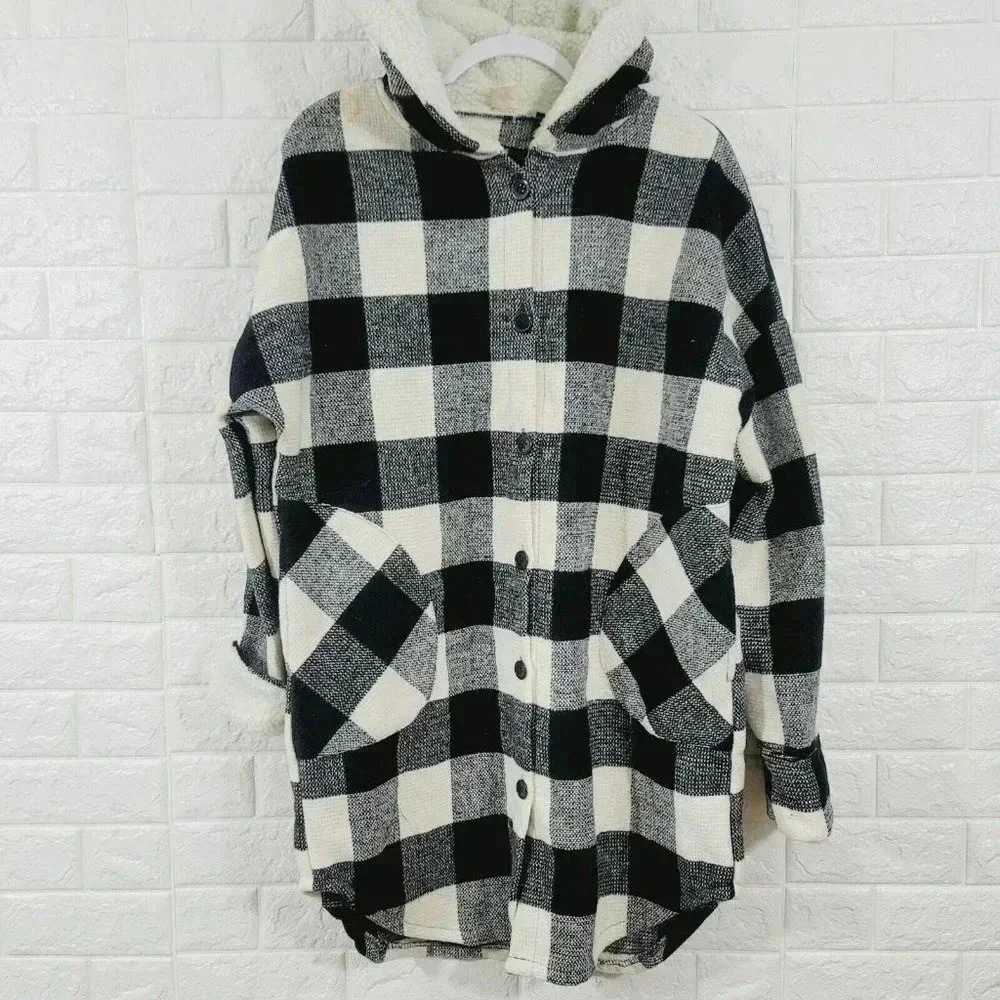 Cloth By Design Button Closure Flannel Shirt Plaid